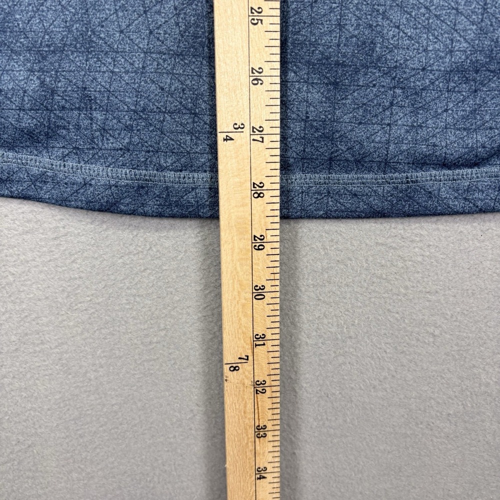 The North Face NF0A37JU Mens Large Blue Gray Textured Fleece Full Zip Jacket - Picture 4 of 8